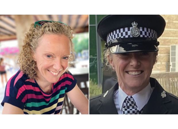 A police officer died after being struck by a truck while assisting victims of an accident.