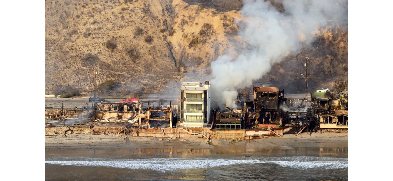 Amazing Malibu house miraculously spared from destructive wildfires that destroyed surrounding area.