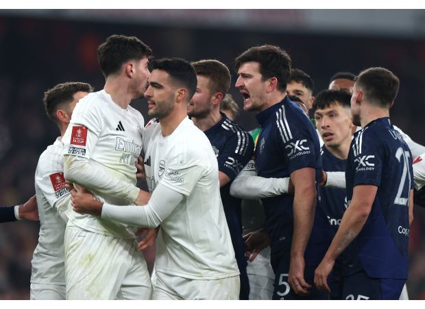 Man Utd's Harry Maguire insults Arsenal player and accuses them of cheating during FA Cup victory.