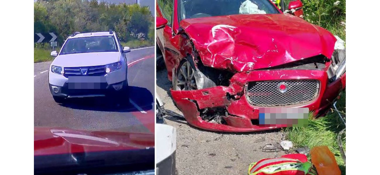 Reckless teen crashes into Jaguar while trying to impress girl.