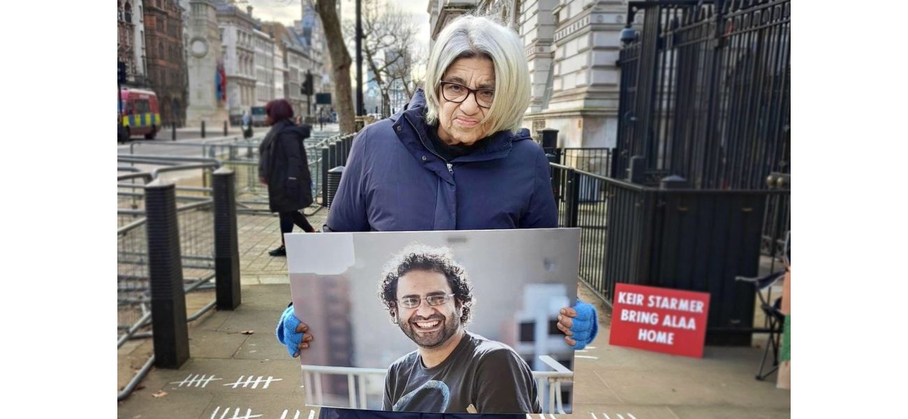 A mother is refusing to eat in front of Downing Street until her son is released or she becomes too weak.