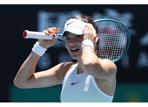 Raducanu happy with Australian Open victory despite struggling with serve.