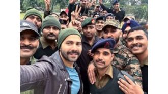 Varun Dhawan celebrates Army Day by posing with and honoring the true heroes of India.