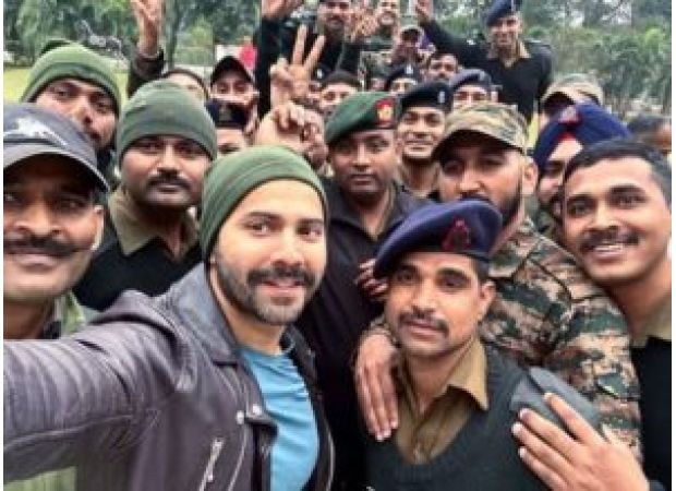 Varun Dhawan celebrates Army Day by posing with and honoring the true heroes of India.