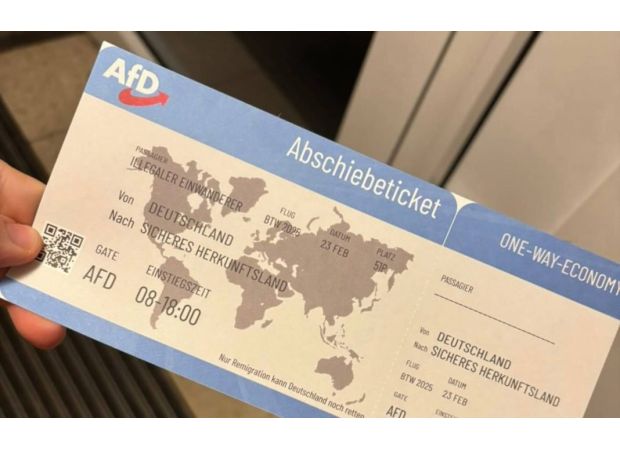 Pretend deportation flight tickets delivered to immigrant families' mailboxes.