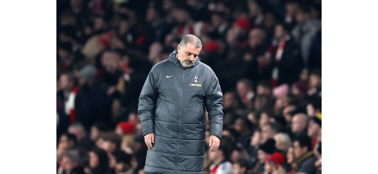 Tottenham coach Ange Postecoglou criticizes his team following a disappointing loss to Arsenal.