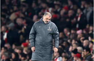 Tottenham coach Ange Postecoglou criticizes his team following a disappointing loss to Arsenal.