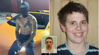 A drill rapper who wears a mask has been revealed as a murderer, bragging about killing a schoolboy.