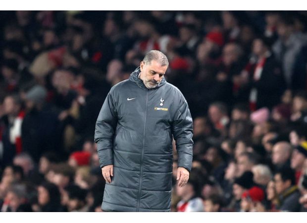 Tottenham coach Ange Postecoglou criticizes his team following a disappointing loss to Arsenal.
