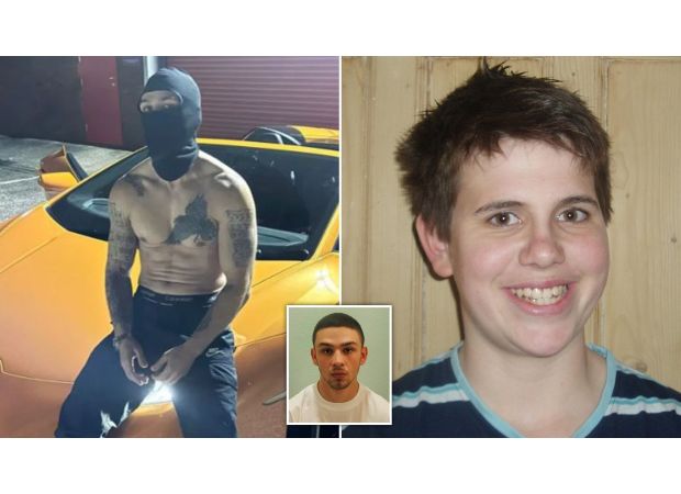 A drill rapper who wears a mask has been revealed as a murderer, bragging about killing a schoolboy.