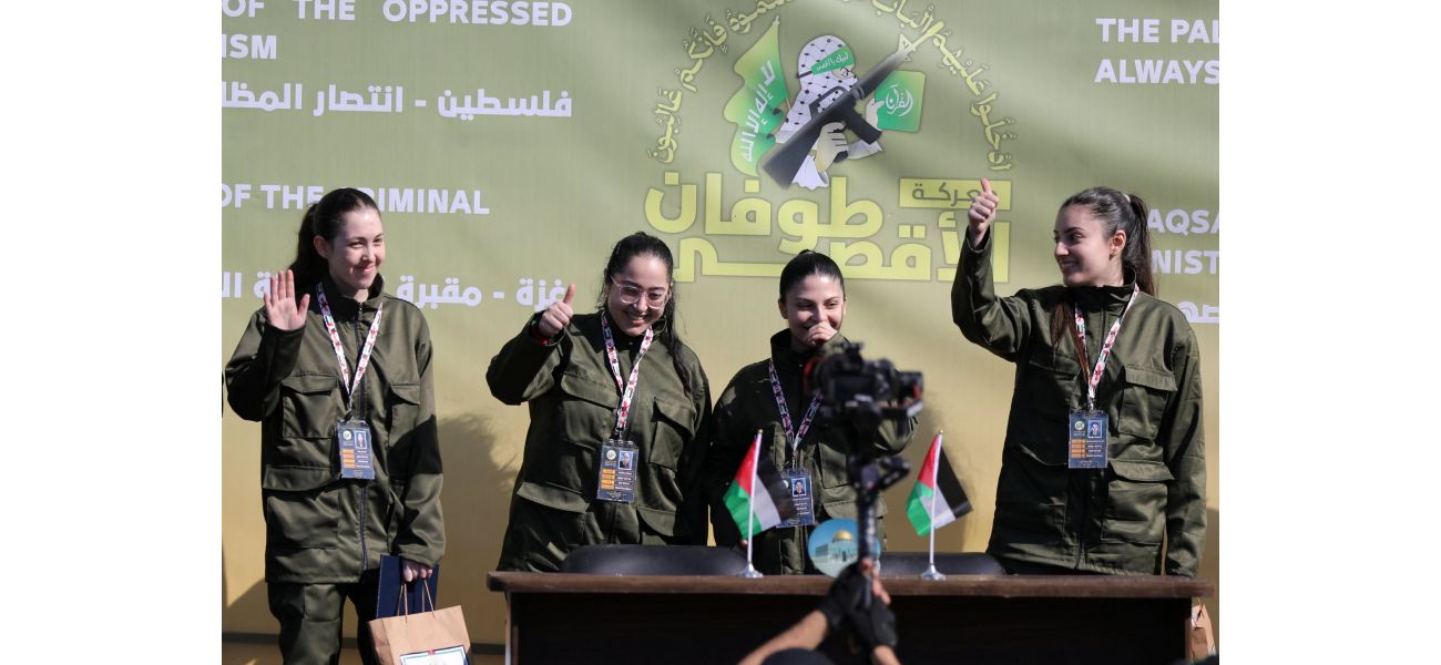 Four Israeli women freed by Hamas in Gaza, emotions run high.