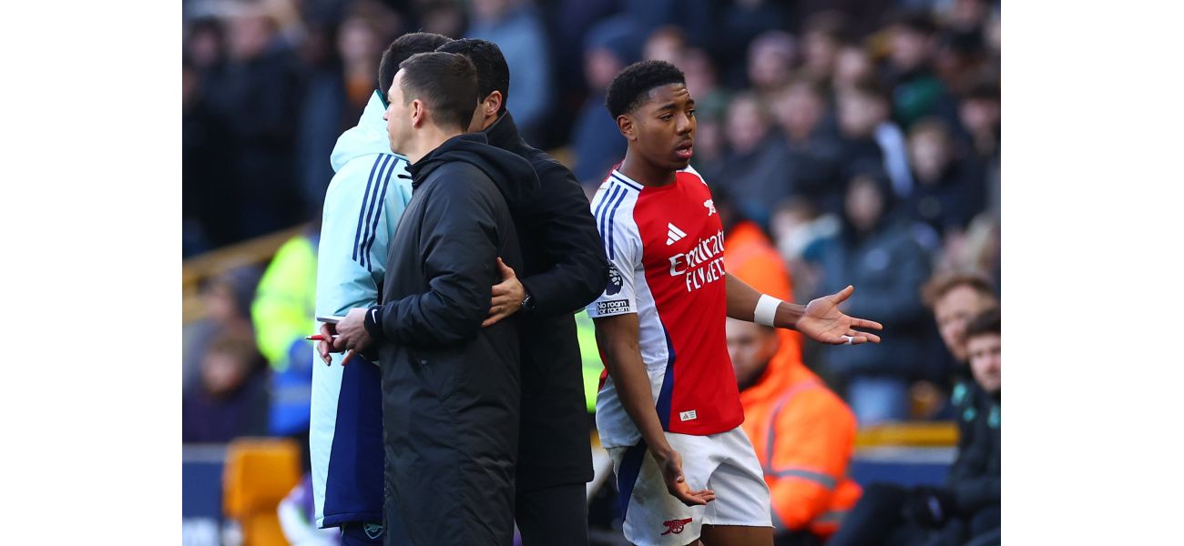 M. Lewis-Skelly's response to red card in dressing room after Arsenal's win over Wolves.
