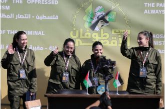 Four Israeli women freed by Hamas in Gaza, emotions run high.