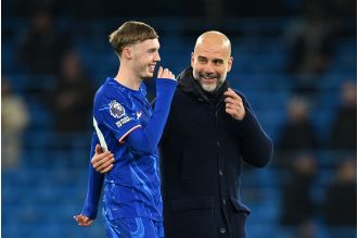 Gary Neville criticizes Cole Palmer for talking to Pep Guardiola following Manchester City's victory against Chelsea.