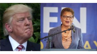 The mayor of Los Angeles, Karen Bass, and President Trump argue about the handling of California's wildfires.