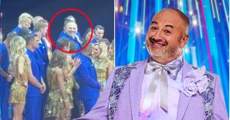 Wynne Evans from Strictly apologized for making an inappropriate joke about his co-star during a live tour.