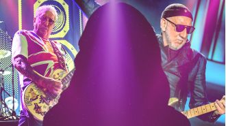 Reality TV star joins legendary bands for surprise performance at major music event.
