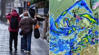 Track Storm Herminia's path and see which parts of the UK will experience strong winds of up to 75mph.