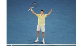 Sinner defeats Zverev in straight sets to retain Australian Open championship.
