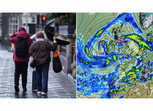 Track Storm Herminia's path and see which parts of the UK will experience strong winds of up to 75mph.