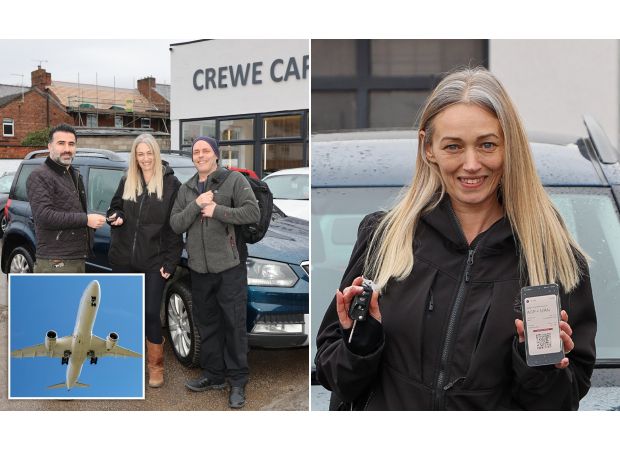 Mom travels 1,300 miles to Manchester via Spain for cheaper car over train.