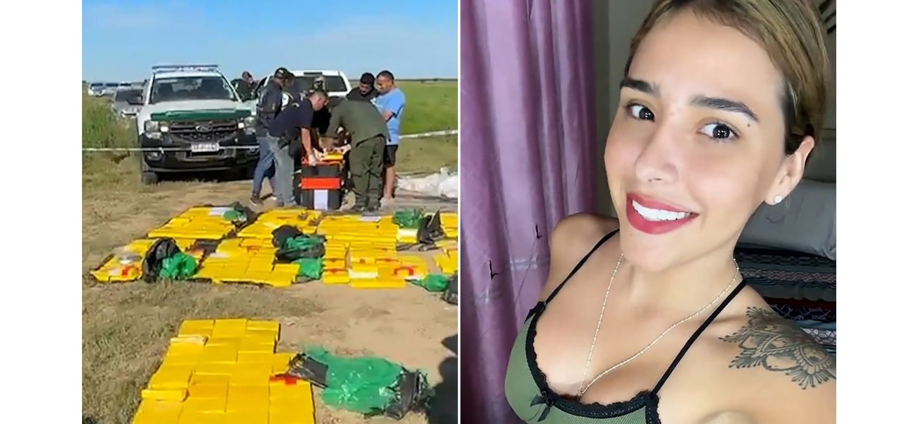 A beauty queen was caught with £12 million worth of cocaine when her plane ran out of fuel.