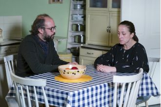 Reiss from EastEnders tries to hide his wrongdoing while Sonia is shocked.