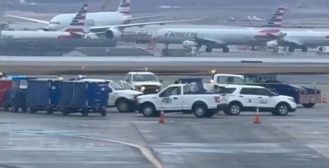 Airport employee killed by mobile ramp.