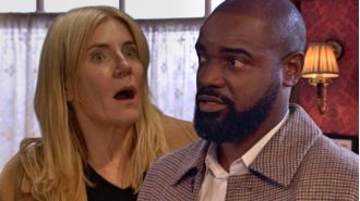 Cindy's use of a shovel as a weapon creates a shocking plot twist in EastEnders.