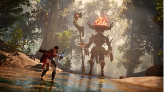 A review of Eternal Strands, a game that combines elements from Dragon Age, Zelda, and Shadow of the Colossus.