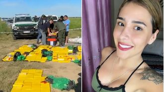 A beauty queen was caught with £12 million worth of cocaine when her plane ran out of fuel.