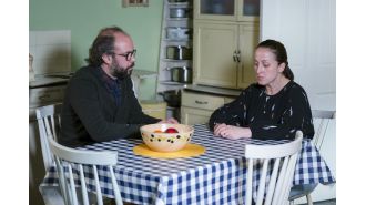 Reiss from EastEnders tries to hide his wrongdoing while Sonia is shocked.
