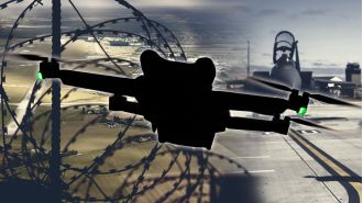 A drone pilot's arrest for being 'evasive' has brought more questions to light about mysterious activities at UK bases.