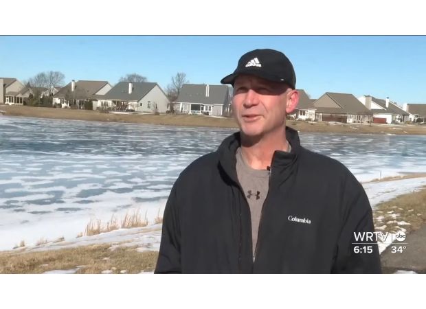 Jump roper rescues drowning teen in icy pond using unique ability.