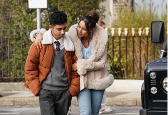 A popular character from EastEnders is hospitalized and shocking events unfold in the fictional town of Walford, captured in a series of 38 pictures.
