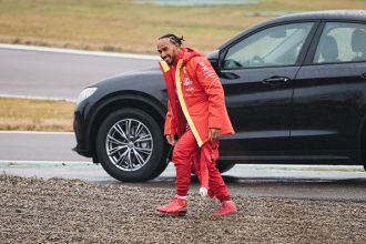 Hamilton speaks out about crash during Ferrari F1 test.