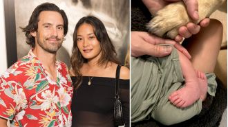Actor Milo Ventimiglia becomes a father just two weeks after his home was destroyed by wildfires.