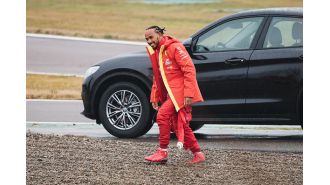 Hamilton speaks out about crash during Ferrari F1 test.