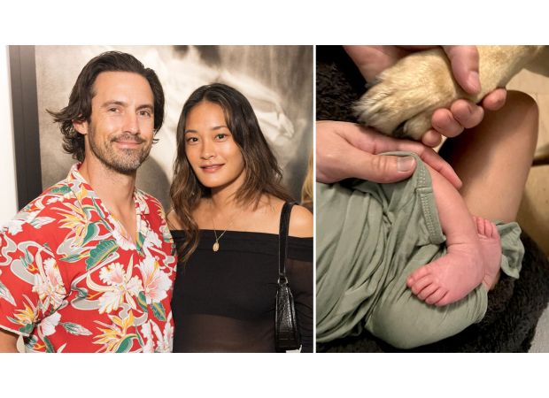Actor Milo Ventimiglia becomes a father just two weeks after his home was destroyed by wildfires.