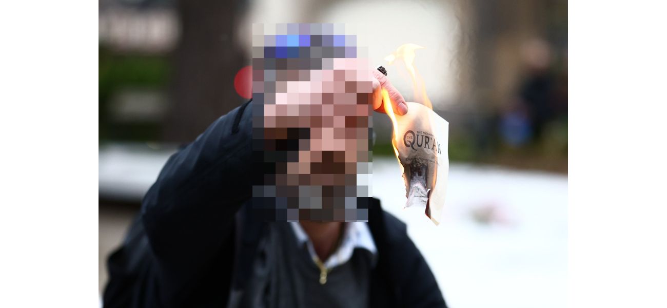 Man taken into custody for burning pages of Koran during memorial for victims of terrorist attack.