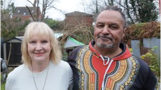 A couple downsized from their 3-bedroom house to a smaller space in their backyard.