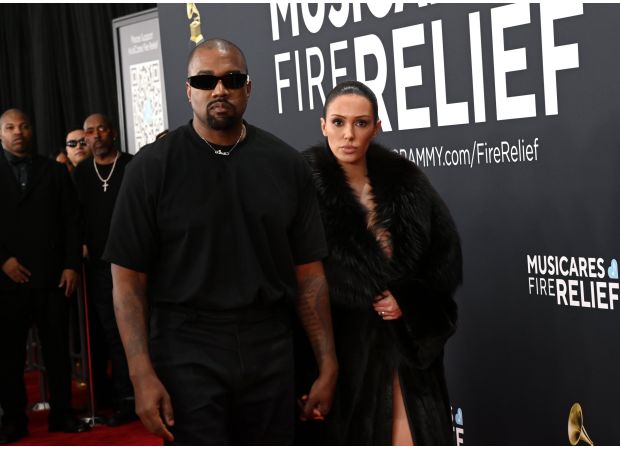 Bianca Censori took off all her clothes at the Grammys while Kanye West remained fully clothed.