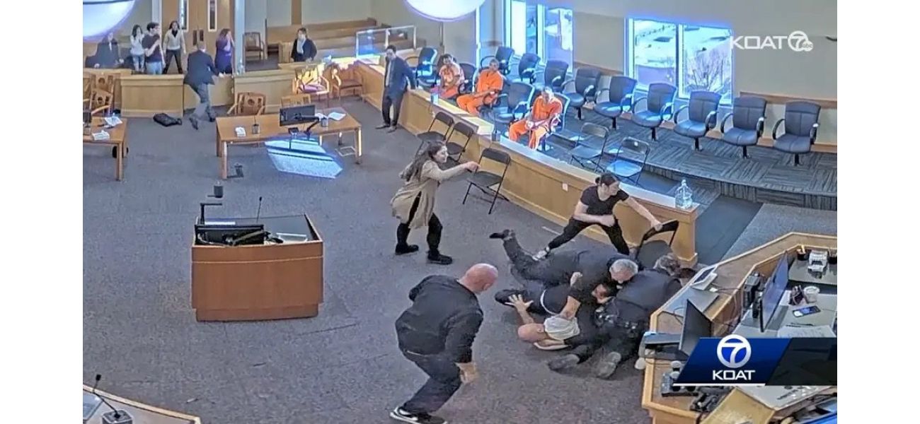 Woman's relative attacks killer and wins during colossal courtroom fight.