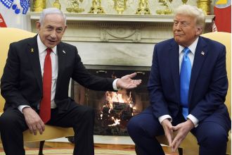 Trump suggests Palestinians in Gaza are unhappy and open to permanent resettlement.