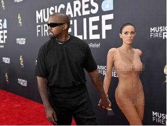 Bianca Censori's family has an unexpected response to her nude appearance with Kanye West at the Grammys.