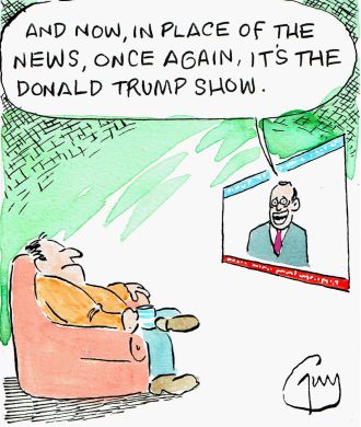 Guy Venables draws daily cartoons featured in Metro newspaper.