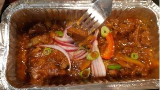 A restaurant was penalized for serving ostrich curry with sheep meat in it.