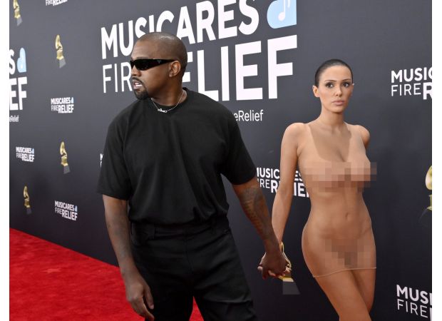 Bianca Censori's family has an unexpected response to her nude appearance with Kanye West at the Grammys.