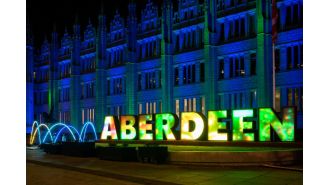 SPECTRA, a light festival, comes to Aberdeen, Scotland.
