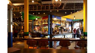 Popular UK chain of 50 restaurants with amazing atmosphere and food is a pleasant surprise.